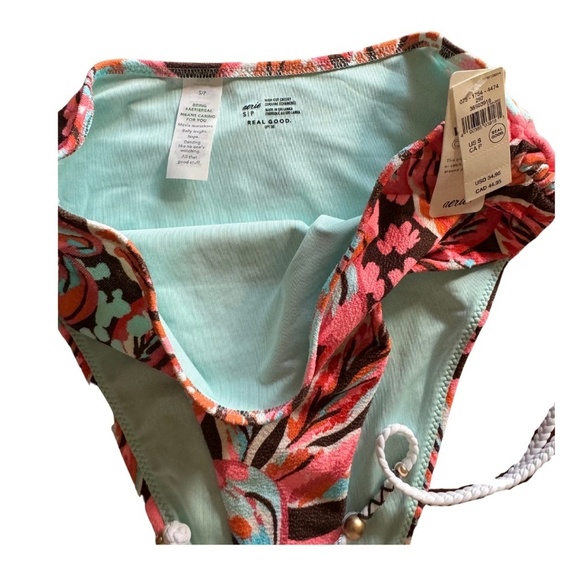 Aerie Buzzed Terry Ruched High Cut Cheeky Bikini Bottom size SMALL NWT - Picture 6 of 8